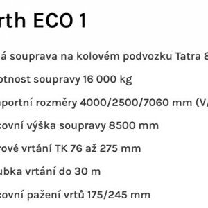 foto 875 daNm/30m(150m) vrt Wirth eco1 +6x6 T815 Tatra studny